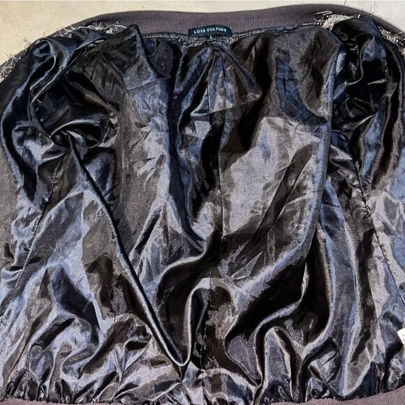 Lpve Culture faux fur leopard animal print zipper jacket size Large Like New - Picture 9 of 10